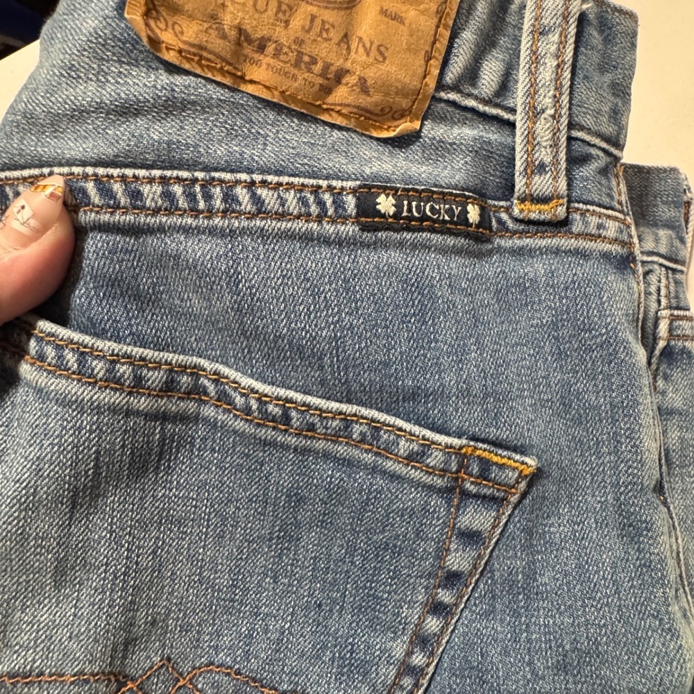 Lucky Brand 221 Y2K Original Straight Womens Jeans 28x30 Medium Wash Blue Denim - Picture 10 of 12
